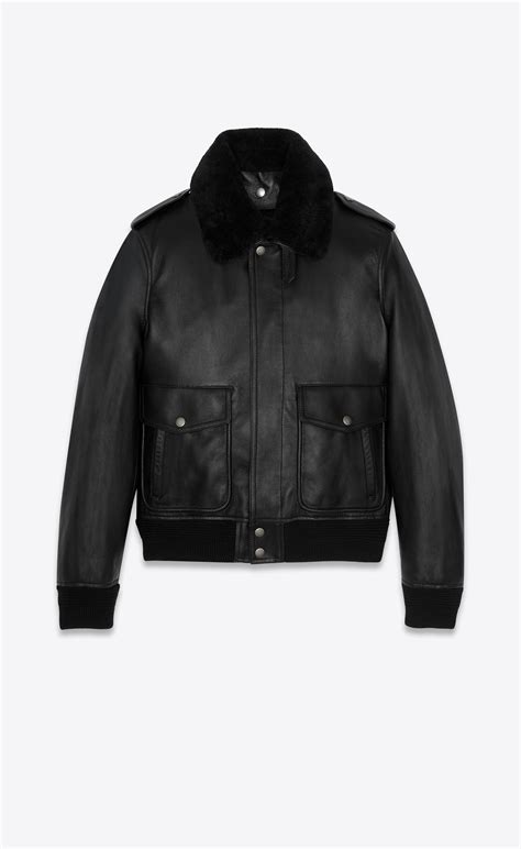 ysl bomber leather|yves saint laurent jacket men.